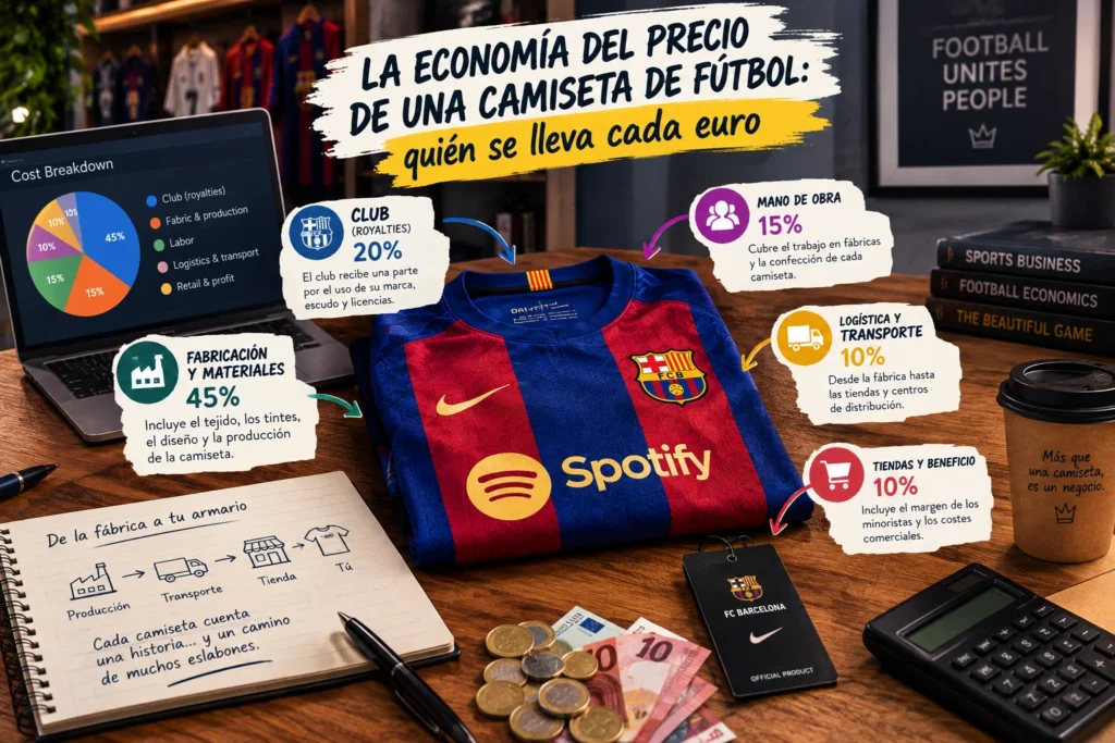 precio de una camiseta de fútbol